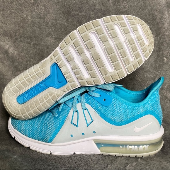 🩵 Nike Air Max Sequent 3 908993-404 Blue Running Shoes Sneakers Women’s - Picture 4 of 12